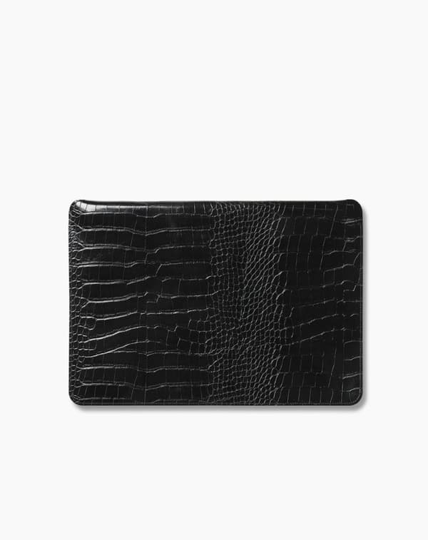 Slim Laptop Sleeve 16\" Black Croco
