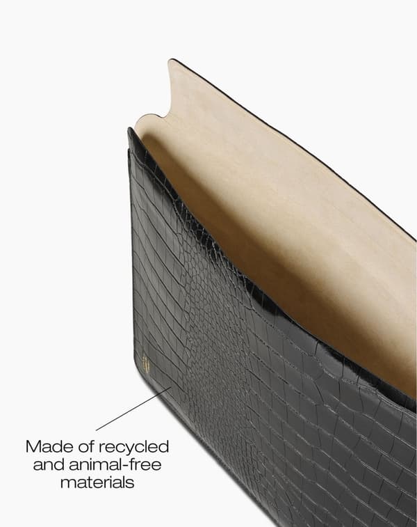 Slim Laptop Sleeve 16\" Black Croco