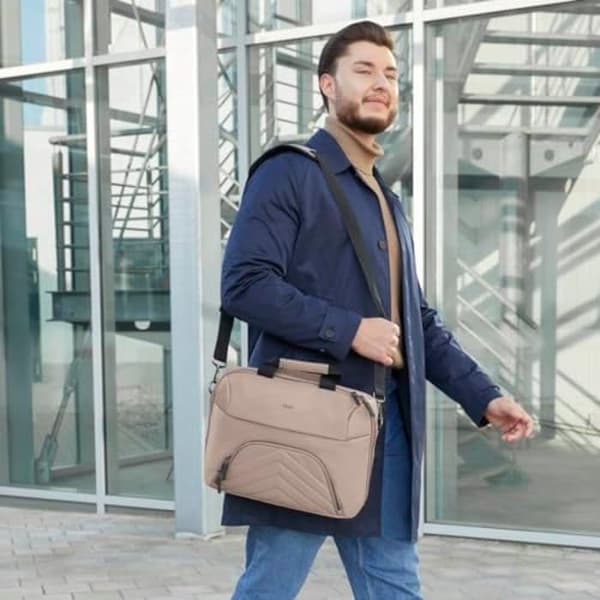 Laptopväska - HAMA - Premium Lättviktig - 15,6 till 16,2 tum - Beige - Blevad