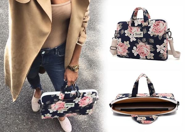 Canvaslife 15" laptopväska för Macbook Pro Blå Camella
