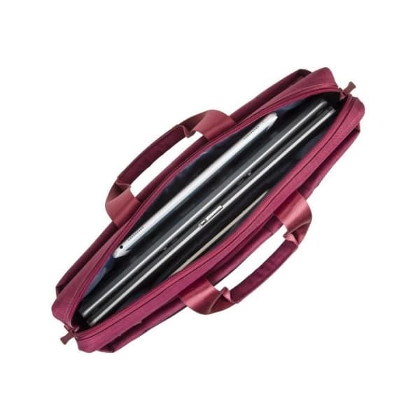 RIVACASE 15,6" Notebook/Bärbar/Bärbar väska Handväska/axelväska med flera fickor Biscayne-serien – Röd