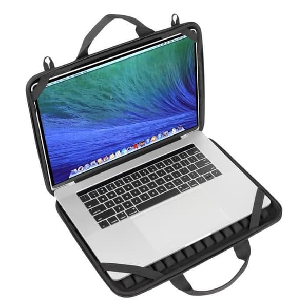 Rivacase svart vattenavvisande axelremsfodral för 14'' PC / 15'' MacBook Air