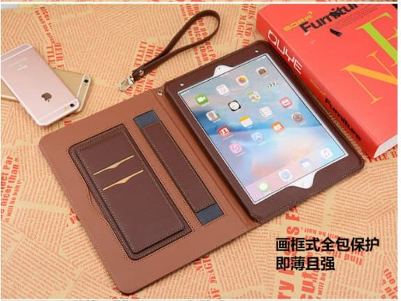 INF Premium PU-nahkakotelo iPad Pro 9.7:lle (2016) Ruskea