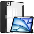 Miniatyrbillede 1 af 8: SKALO iPad Air 13 (2025) Trifold Etui med gennemsigtig bagside - Sort