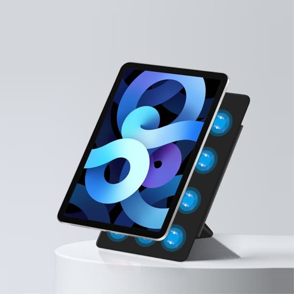 SKALO iPad Air 13 (2025) Magnetisk foldetaske med magnetisk bagside - Sort