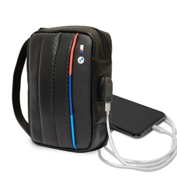 BMW Carbon Tricolor - Laukku / järjestely ulkoisella USB-portilla (musta)