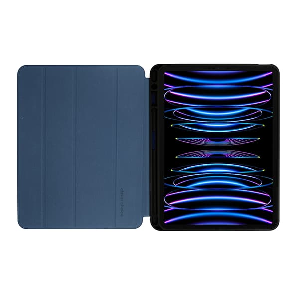 Crong FlexFolio - Etui til iPad Pro 11" (2022-2021) / iPad Air 10,9" (5-4 gen.) med Apple Pencilholder (blå)