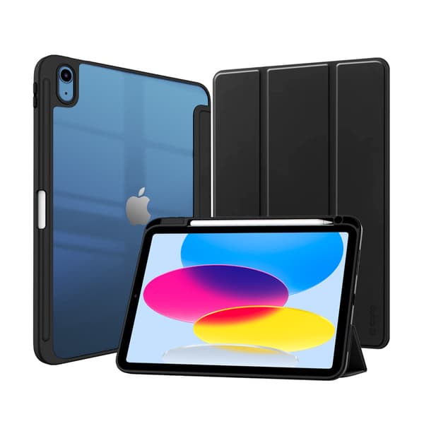 CrongPrimeFolio-EtuitiliPad10,9"(2022)medstativogApplePencil-opbevaring(sort)