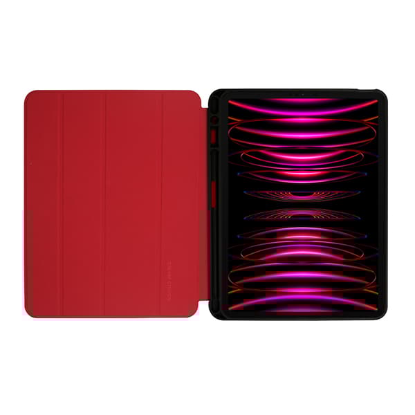 CrongFlexFolio-FodralföriPadPro11"(2022-2021)/iPadAir10,9"(5-4gen.)medApplePencil-hållare(röd)