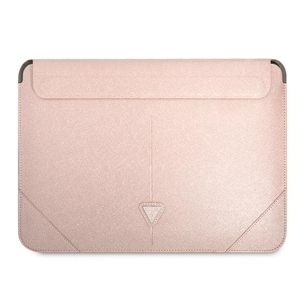 Guess Saffiano Triangle Logo Sleeve - Notebook taske 16" (Pink)