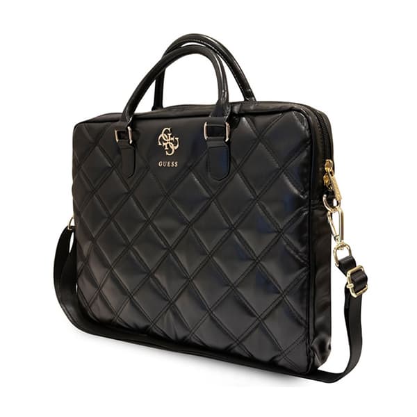 Guess Quiltet 4G computertaske - Laptoptaske 15" / 16" (sort)