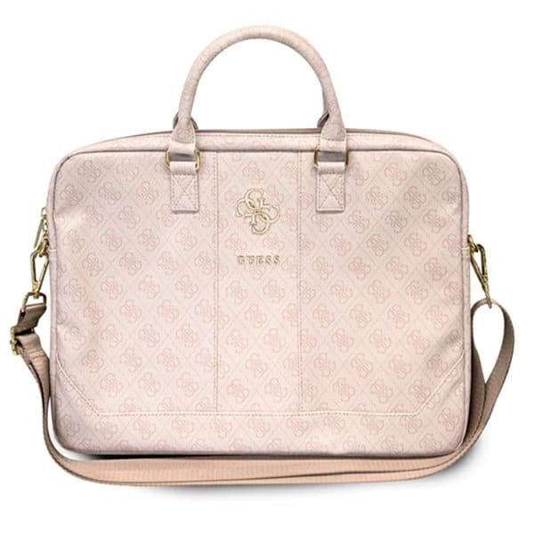 Guess 4G Big Metal-logotyp datorväska - Väska för notebook 15" / 16" (rosa)