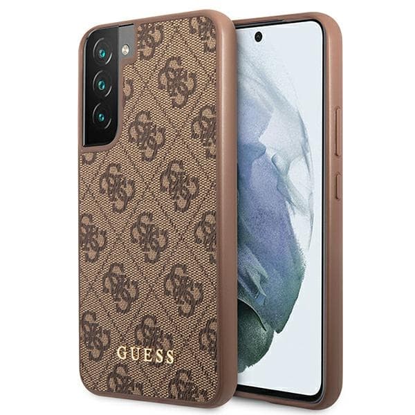 Guess4GMetalGoldLogo-EtuitilSamsungGalaxyS22(brun)