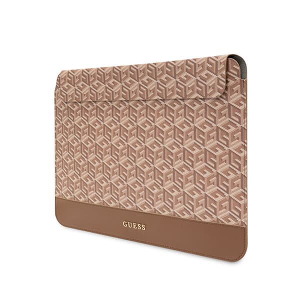 Guess GCube Stripes -tietokonelaukku - 16" kannettavan tietokoneen kotelo (ruskea)