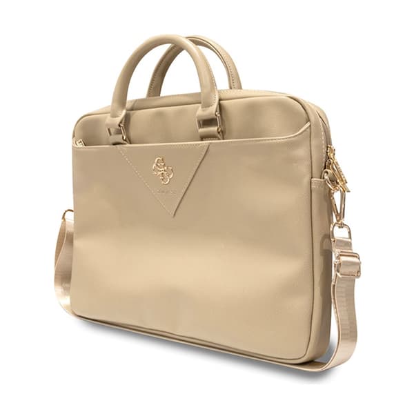 Guess Triangle 4G computertaske - Laptoptaske 15" / 16" (guld)