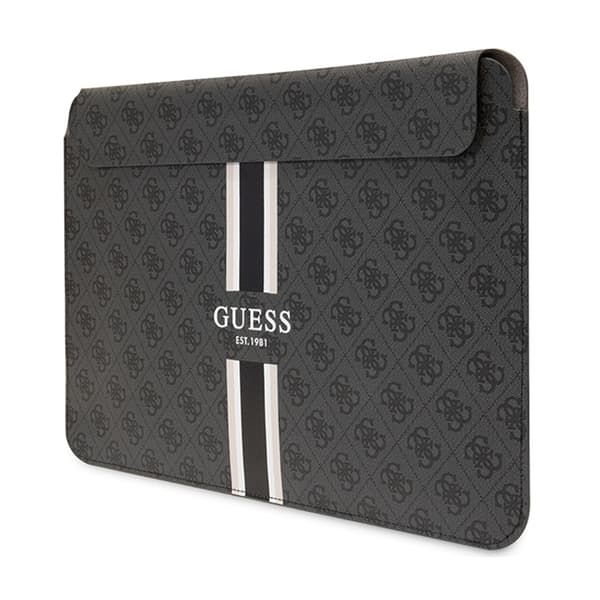 Guess 4G Printed Stripes -tietokonelaukku - 14" kannettavan tietokoneen kotelo (musta)