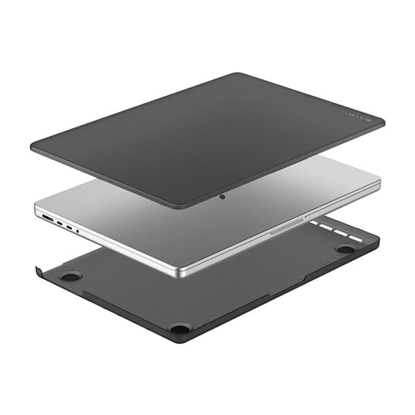 Incase Hardshell -kotelo 16 tuuman MacBook Prolle (M3/M2/M1/2023-2021) (pisteet/musta)