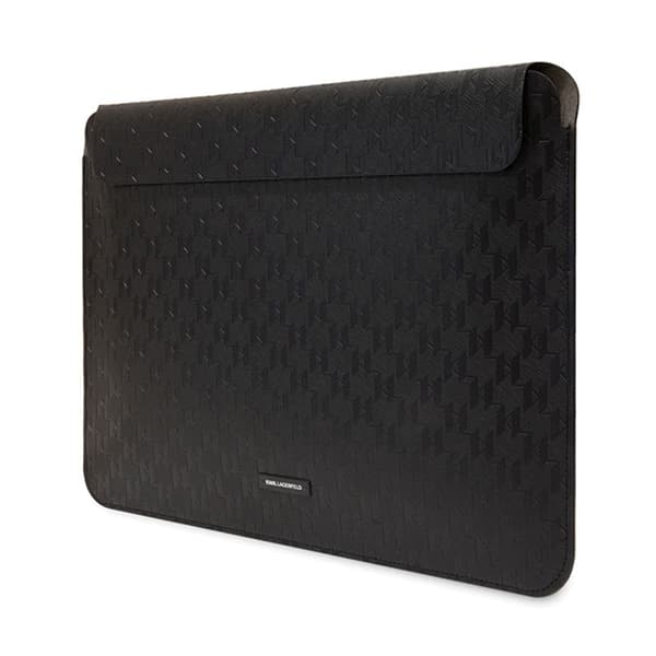 KarlLagerfeldSaffianoMonogramPlaqueSleeve-14"Notebook-etui(sort)