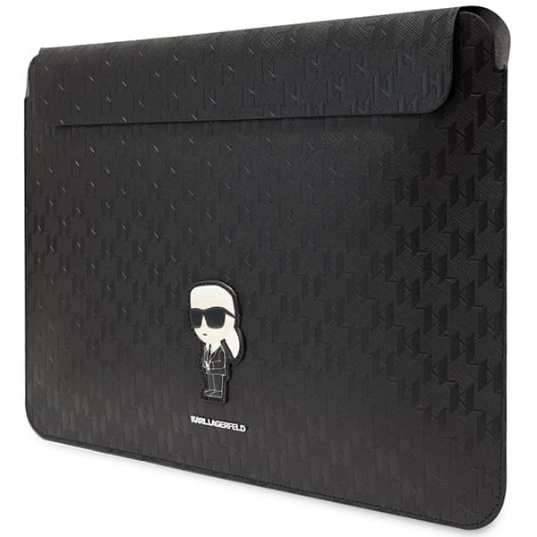 Karl Lagerfeld NFT Saffiano Monogram Ikonik Karl Sleeve - 14" Notebook-etui (sort)