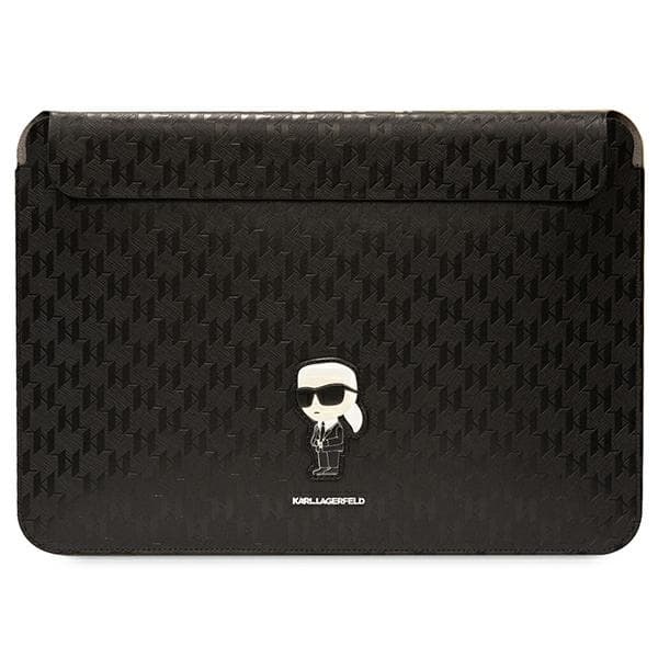 Karl Lagerfeld NFT Saffiano Monogram Ikonik Karl Sleeve - 14" Notebook-etui (sort)