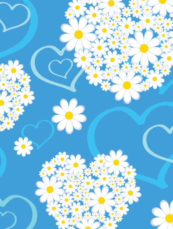 Nexgen Skins med 3D-effekt til iPad 2/3/4 (Hearts and Daisies 3D)