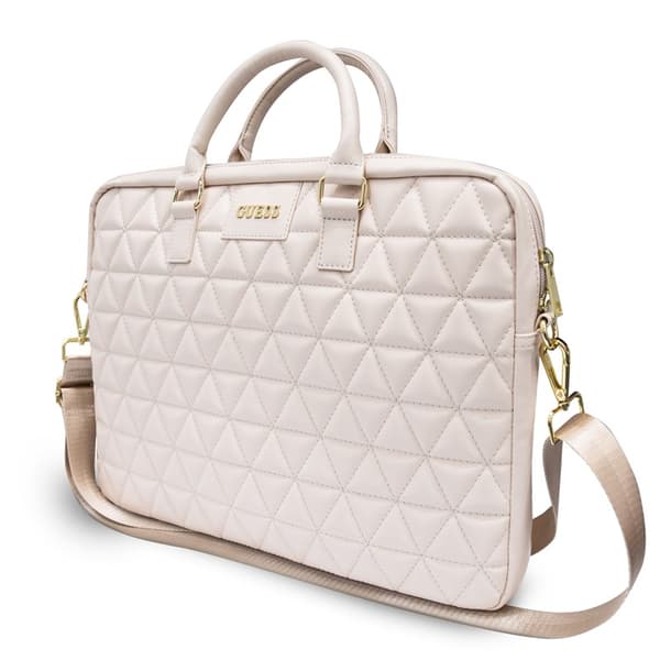 Guess Quiltad datorväska 15" (rosa)