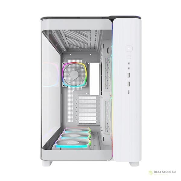 Montech KING 95 PRO Midi-Tower, Härdat Glas, ARGB - Vit