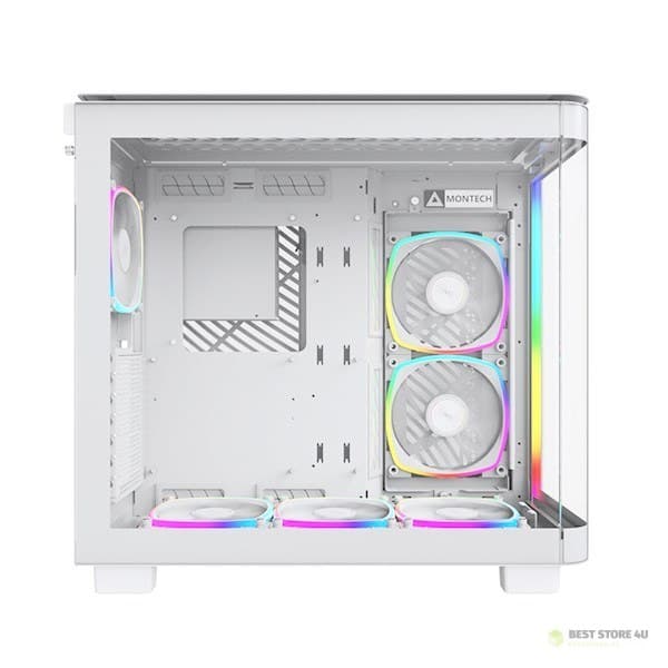 Montech KING 95 PRO Midi-Tower, Härdat Glas, ARGB - Vit