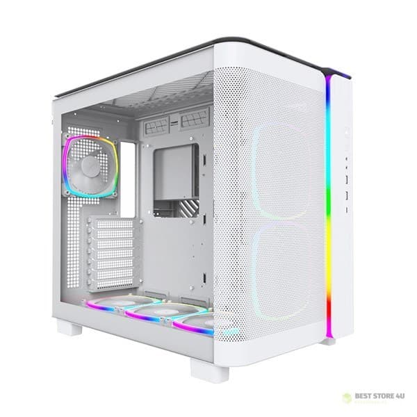 Montech KING 95 PRO Midi-Tower, Härdat Glas, ARGB - Vit