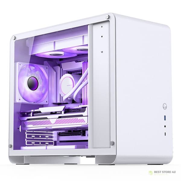 Jonsbo U4 Mini TG-fodral Vitt
