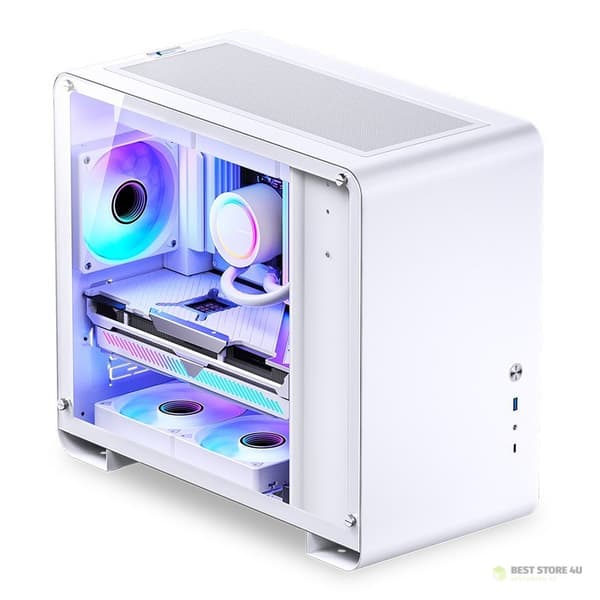 Jonsbo U4 Mini TG-fodral Vitt
