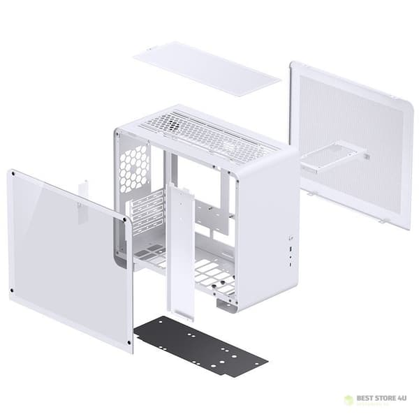 Jonsbo U4 Mini TG-fodral Vitt