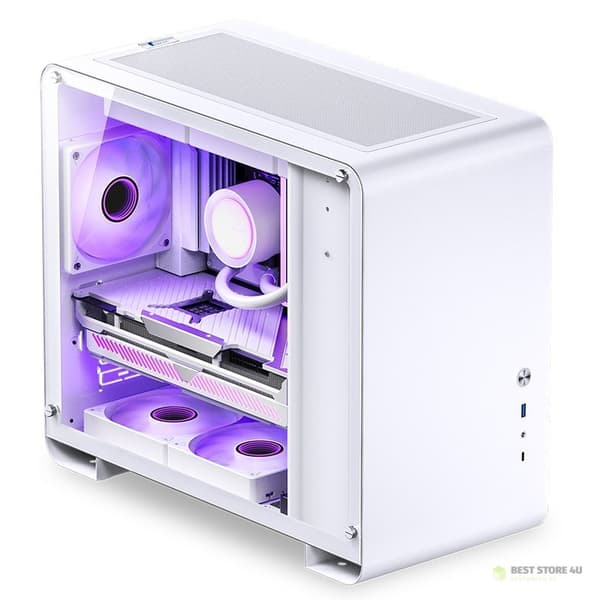 Jonsbo U4 Mini TG-fodral Vitt