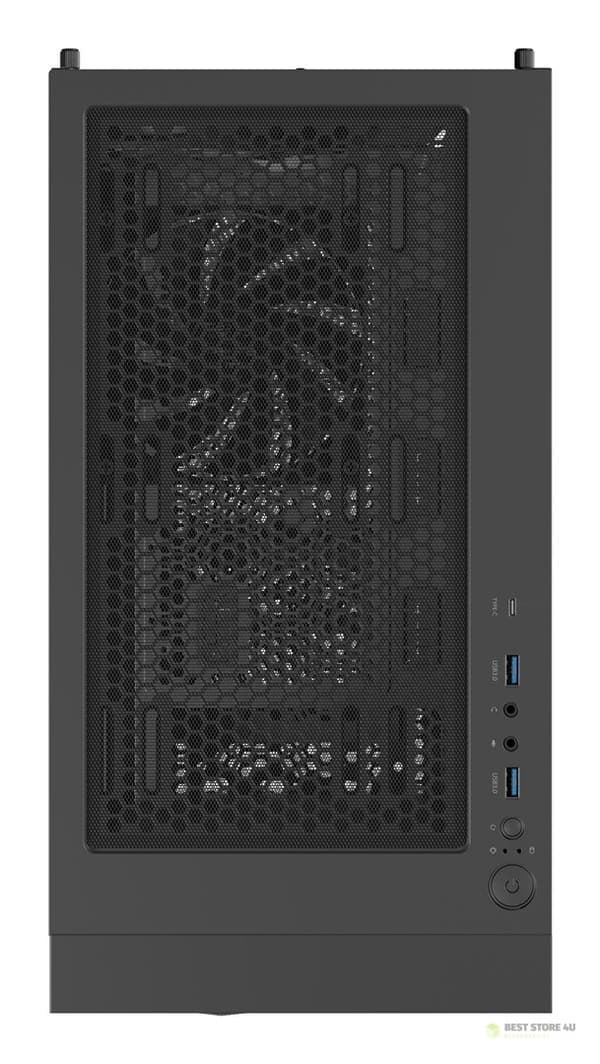 NATEC GAMINGCHASSA GENESIS DIAXID 605F MIDI-TORN USB-C MED FÖNSTER SVART