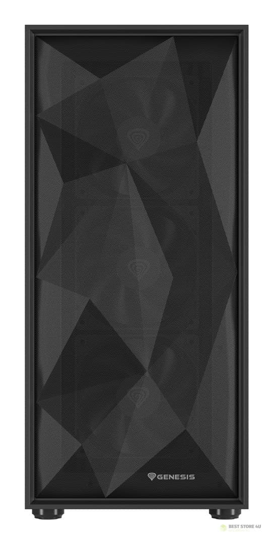 NATEC GAMINGCHASSA GENESIS DIAXID 605F MIDI-TORN USB-C MED FÖNSTER SVART