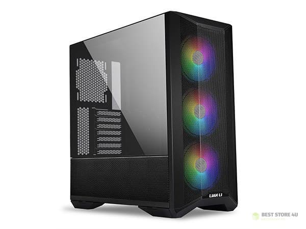 Lian Li LANCOOL II MESH RGB Midi Tower Svart, Transparent