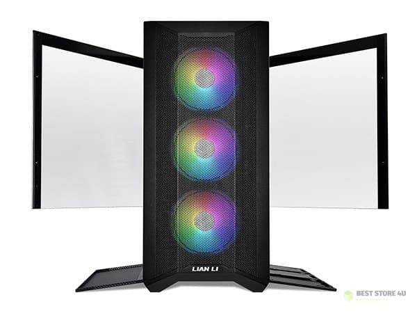 Lian Li LANCOOL II MESH RGB Midi Tower Svart, Transparent