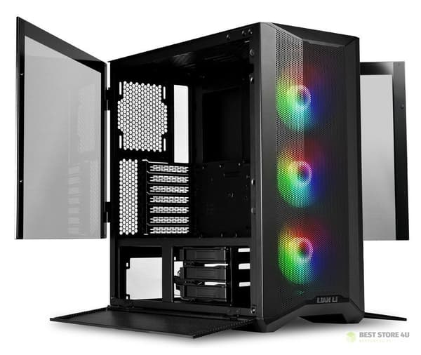 Lian Li LANCOOL II MESH RGB Midi Tower Svart, Transparent