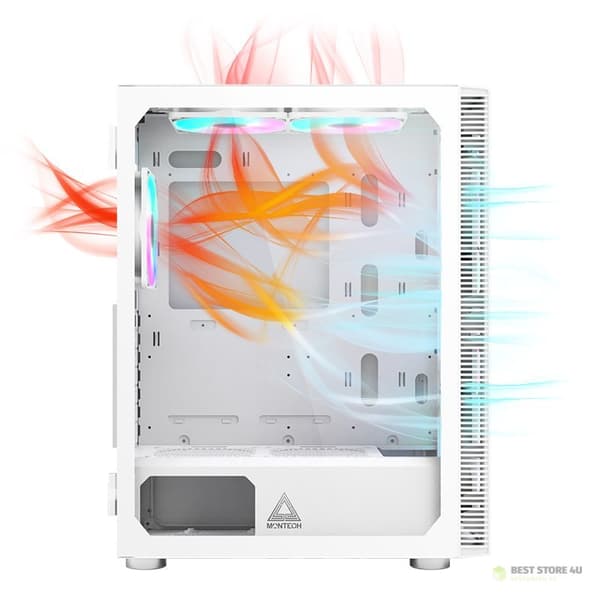 Montech X3 TG RGB Datorchassin Vit
