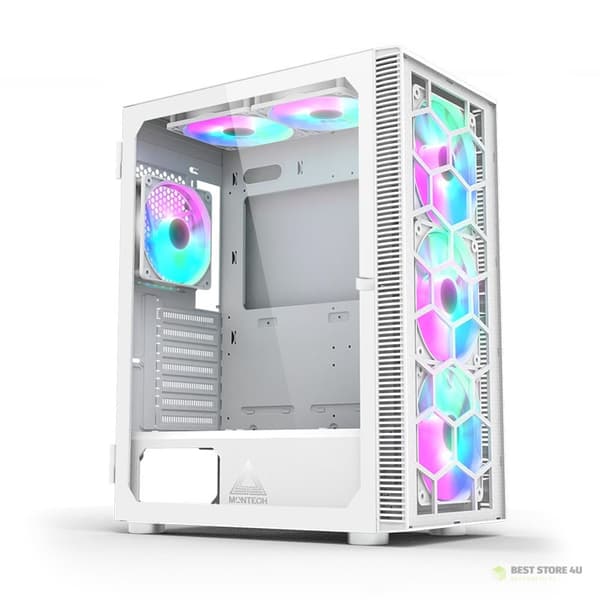 Montech X3 TG RGB Datorchassin Vit