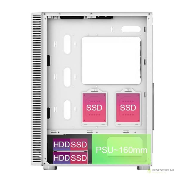 Montech X3 TG RGB Datorchassin Vit