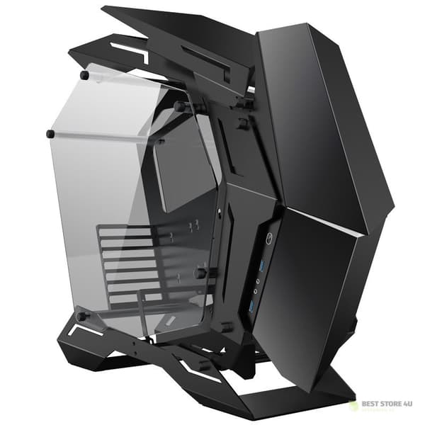 Jonsbo MOD3 Big-Tower -vitriini, karkaistu lasi - musta