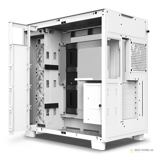 NZXT H9 FLOW MIDI-TOWERCHASSI MED FÖNSTER VIT CM-H91FW-01