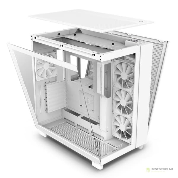 NZXT H9 FLOW MIDI-TOWERCHASSI MED FÖNSTER VIT CM-H91FW-01 Vit