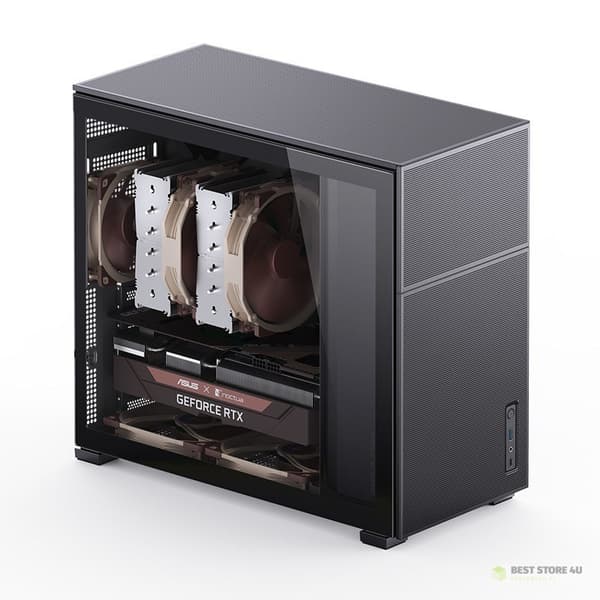 Jonsbo D41 MESH ATX-chassi, härdat glas - svart