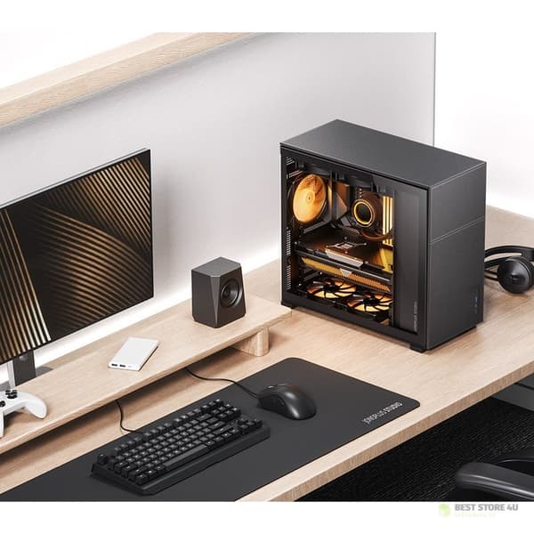 Jonsbo D41 MESH ATX-chassi, härdat glas - svart
