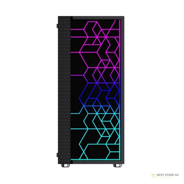 GEMBIRD FORNAX 2500 MIDI-TOWER-CHASSI (1X USB 3.0, 2X USB 2.0, HD-LJUD, GLASIDOPANEL) SVART