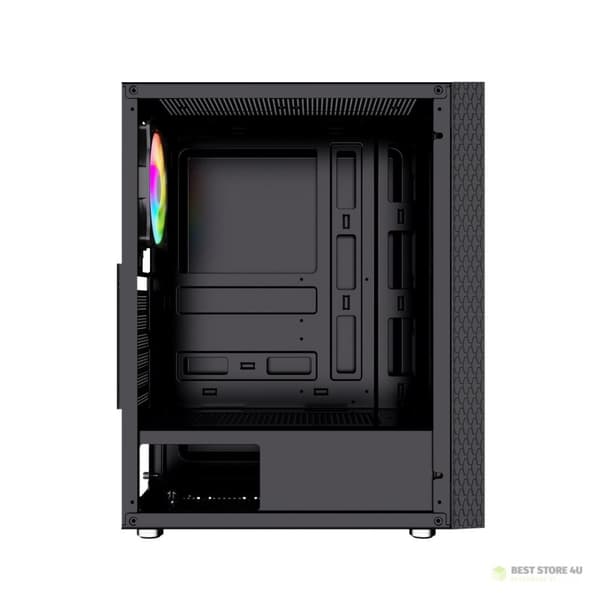 GEMBIRD FORNAX 2500 MIDI-TOWER-CHASSI (1X USB 3.0, 2X USB 2.0, HD-LJUD, GLASIDOPANEL) SVART