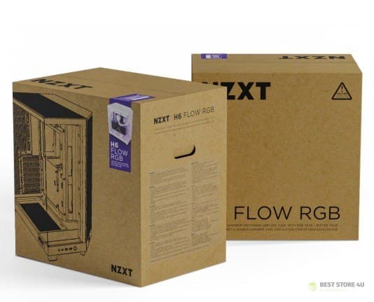 NZXT DATORCHASSI NZXT H6 FLOW RGB MIDI-TOWER MED FÖNSTER SVART