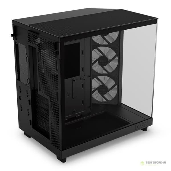 NZXT DATORCHASSI NZXT H6 FLOW RGB MIDI-TOWER MED FÖNSTER SVART